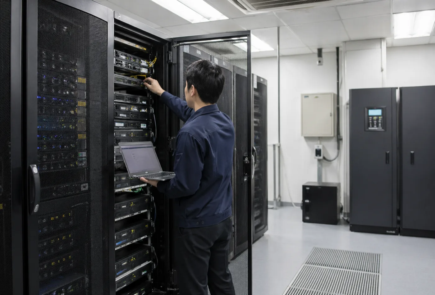 社内サーバールームでの構築・運用支援作業
